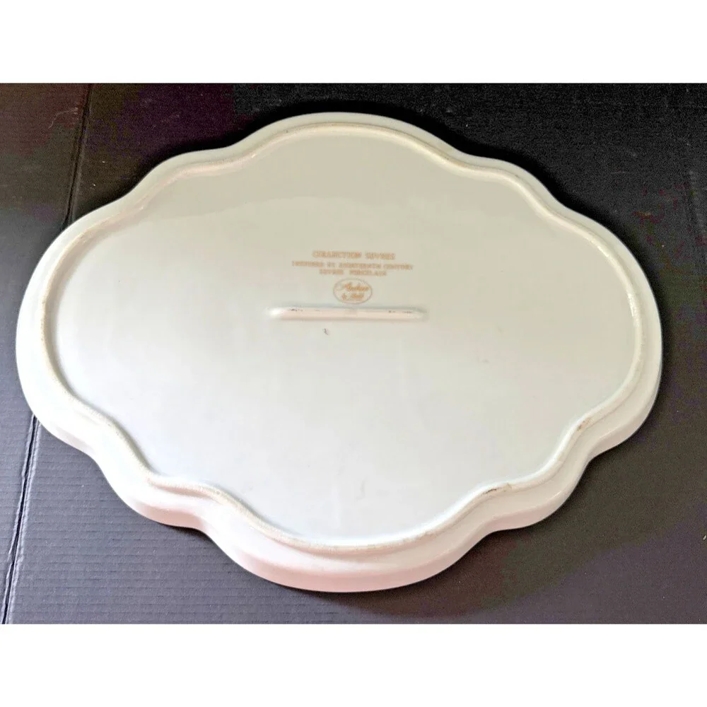 Andrea By Sadek Collection Sevres Ceramic Serving Sandwich Vanity Platter Tray